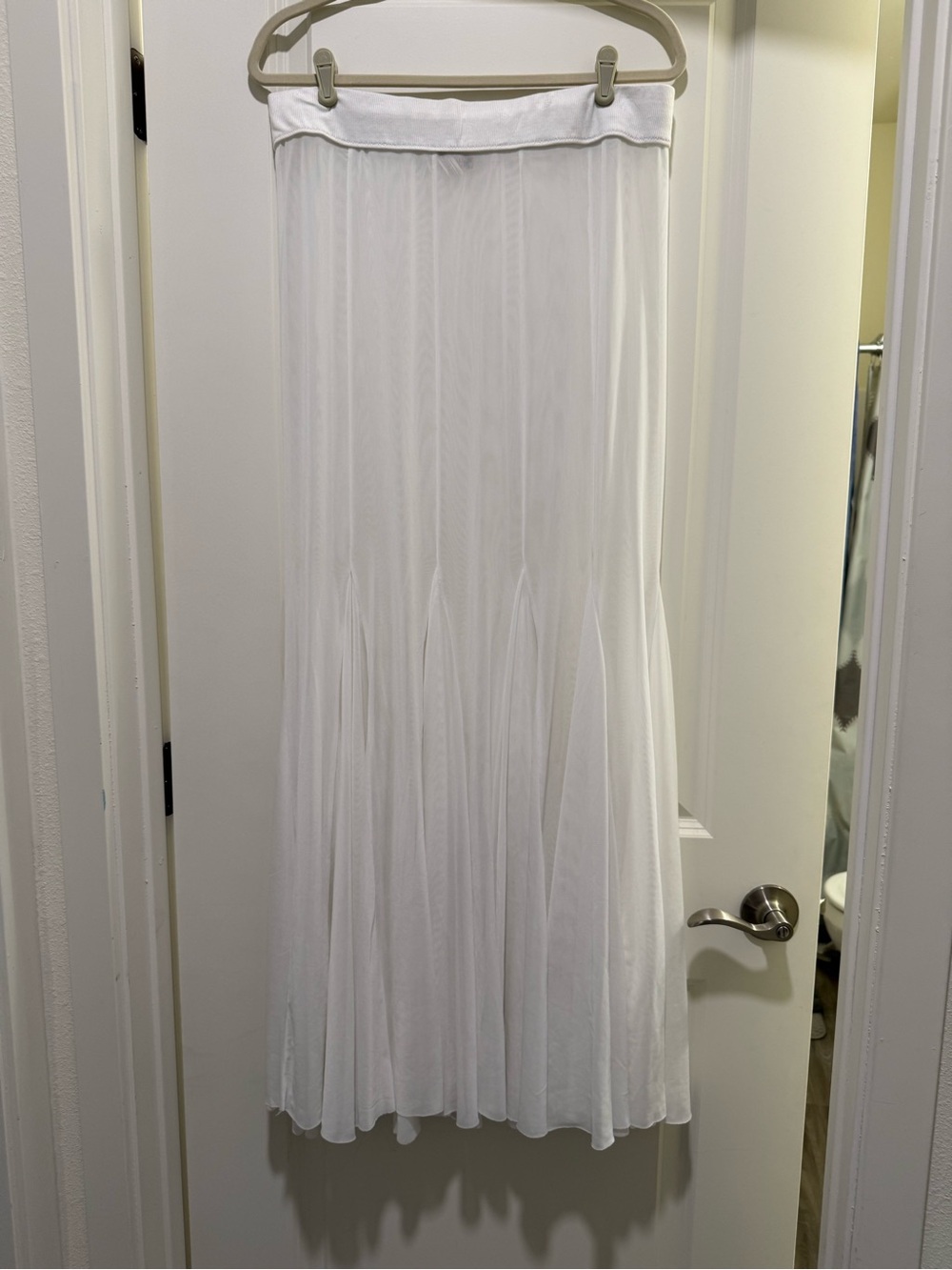 Free People Godet Girl Mesh 1/2 Slip / Maxi Skirt
White